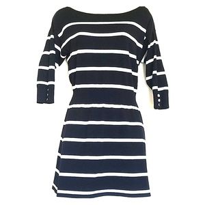 WHBM Striped boat neck mini